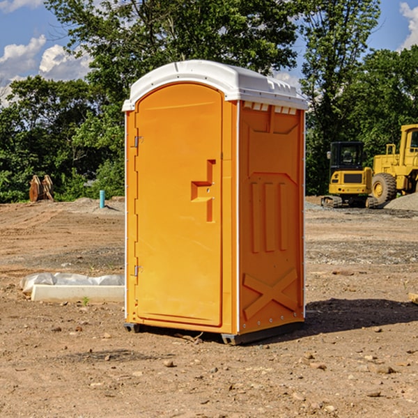 how often are the porta potties cleaned and serviced during a rental period in Griffin